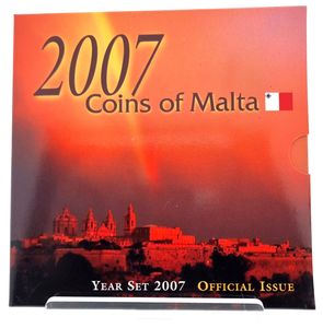 Malta, Republic, Official Annual Mint Set 2007 (8) in original packaging, KM MS28, UNC
