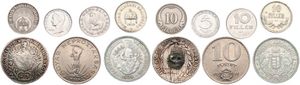Hungary, Mixed Reigns, Good lot with 7 different older circulation type coins in nice grades including better items...