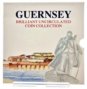 Guernsey, British Dependency, Elizabeth II, Official Annual Mint Set 1990 (8) in original packaging, KM MS7, UNC