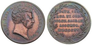 Netherlands, Kingdom, William I, Medal in Bronze 1815 by Van De Goor, Inauguration of Wilhelm von Nassau as King, Head right / Legend in 5 lines within wreath, A.UNC