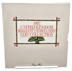 Great Britain, Kingdom, Elizabeth II, Official Annual Mint Set 1987 (7) in original packaging, KM MS108, UNC