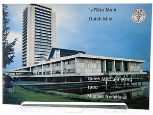 Netherlands, Kingdom, Beatrix, Official Annual Select Set 1990 (6) in original packaging, KM SS25, UNC (including North Brabant Medal)