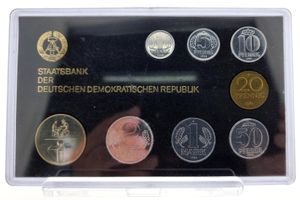 Germany, Democratic Republic, Official Annual Mint Set 1982 (7) in original packaging, KM MS5, SCARCE, UNC