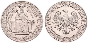 Poland, Probas Coins : 10 Zlotych Copper-Nickel 1964, Seated King facing, KM Pr 99, UNC