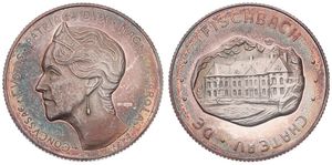 Luxembourg, Grand Duchy, Jean, 40 Francs Silver 1976, 80th Birthday of Princess Josephine Charlotte - Fischbach Castle, KM NL (Numbered 227), PROOF