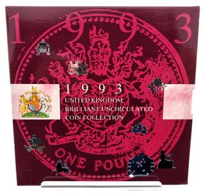 Great Britain, Kingdom, Elizabeth II, Official Annual Mint Set 1993 (8) in original packaging, KM MS117, UNC