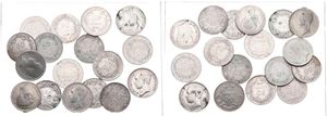 Belgium, Kingdom, Albert I, Good lot with 17 silver 50 Centimes coins, mixed dates in various grades... 