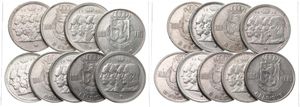 Belgium, Kingdom, Prince Charles, Good lot with 18 silver 100 Francs coins, mixed dates in various grades... 