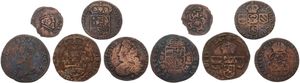 Spanish Netherlands, Mixed Reigns, Very good lot with 5 different ancient circulation type coins from the Spanish Netherlands in various grades including special items...