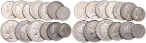 Belgium, Kingdom, Albert I, Good lot with 13 older silver circulation type coins in various grades including better items, all different dates ...