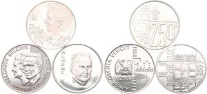 Belgium, Kingdom, Albert II, Good lot with 3 different silver coins in high grades including better items..