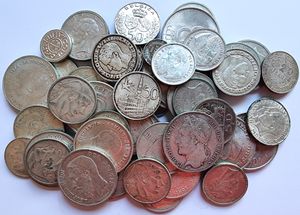 Belgium, Kingdom, Good lot with 54 Belgian silver coins in nice grades, many different dates and some better items included !