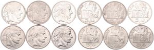 Belgium, Kingdom, Prince Charles, Good lot with 6 different 50 Francs silver coins in various grades including better items...