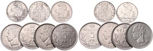 Belgium, Kingdom, Leopold III, Good lot with 13 older Nickel coins in various grades. Mostly different dates including some better items...