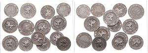 Belgium, Kingdom, Leopold II, Good lot with 14 older Copper-Nickel 5 & 10 Centimes coins in various grades. Mostly different dates including some better items...