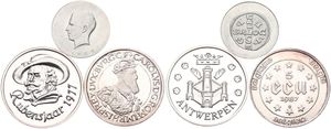 Belgium, Kingdom, Baudouin I, Good lot with 3 different silver coins & medals in higher grades including better items...
