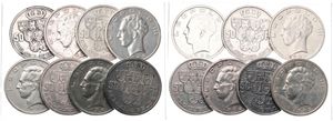 Belgium, Kingdom, Leopold III, Good lot with 15 silver 50 Francs coins, mixed dates in various grades... 