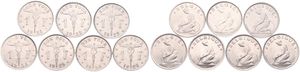 Belgium, Kingdom, Albert I, Good lot with 7 different 1 Franc nickel coins in nice grades including scarcer dates..