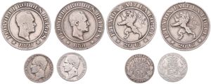 Belgium, Kingdom, Leopold I, Good lot with 4 different 20 Centimes silver and copper-nickel coins in various grades including better items...