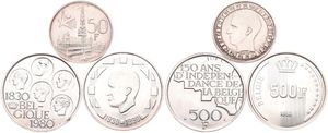 Belgium, Kingdom, Baudouin I, Good lot with 3 different silver coins in nice grades including better items..