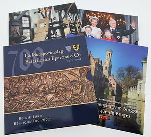 Belgium, Kingdom, Albert II, Lot with 4 Official Annual Mint Sets 2002, 2010, 2012, & 2014 in original packaging, all UNC