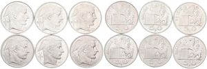 Belgium, Kingdom, Prince Charles, Good lot with 6 different 50 Francs silver coins in various grades including better items or grades...