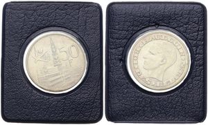 Belgium, Kingdom, Baudouin I, 50 Francs Silver 1958FR, World Exhibition in Brussels, Morin 542, UNC in original bleu folder