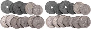 Belgium, Kingdom, Prince Charles, Good lot with 13 older circulation type coins in various grades including better items, all different dates ...